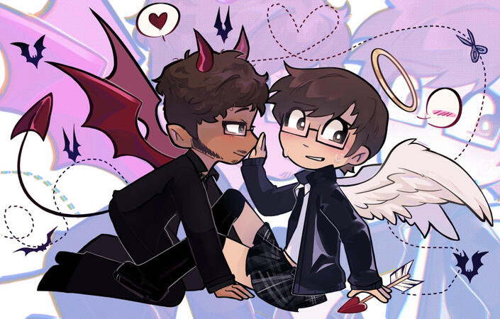 his angle.. and his devil.
